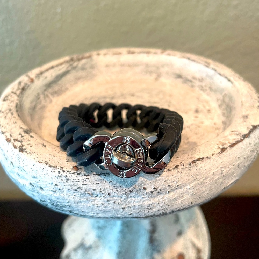 Rustic Cuff Black Bracelet